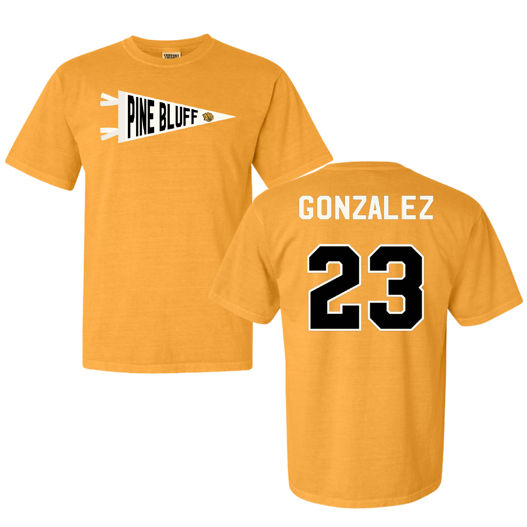 University of Arkansas-Pine Bluff Softball Gold Pennant Comfort Colors Tee - #23 Ariana Gonzalez