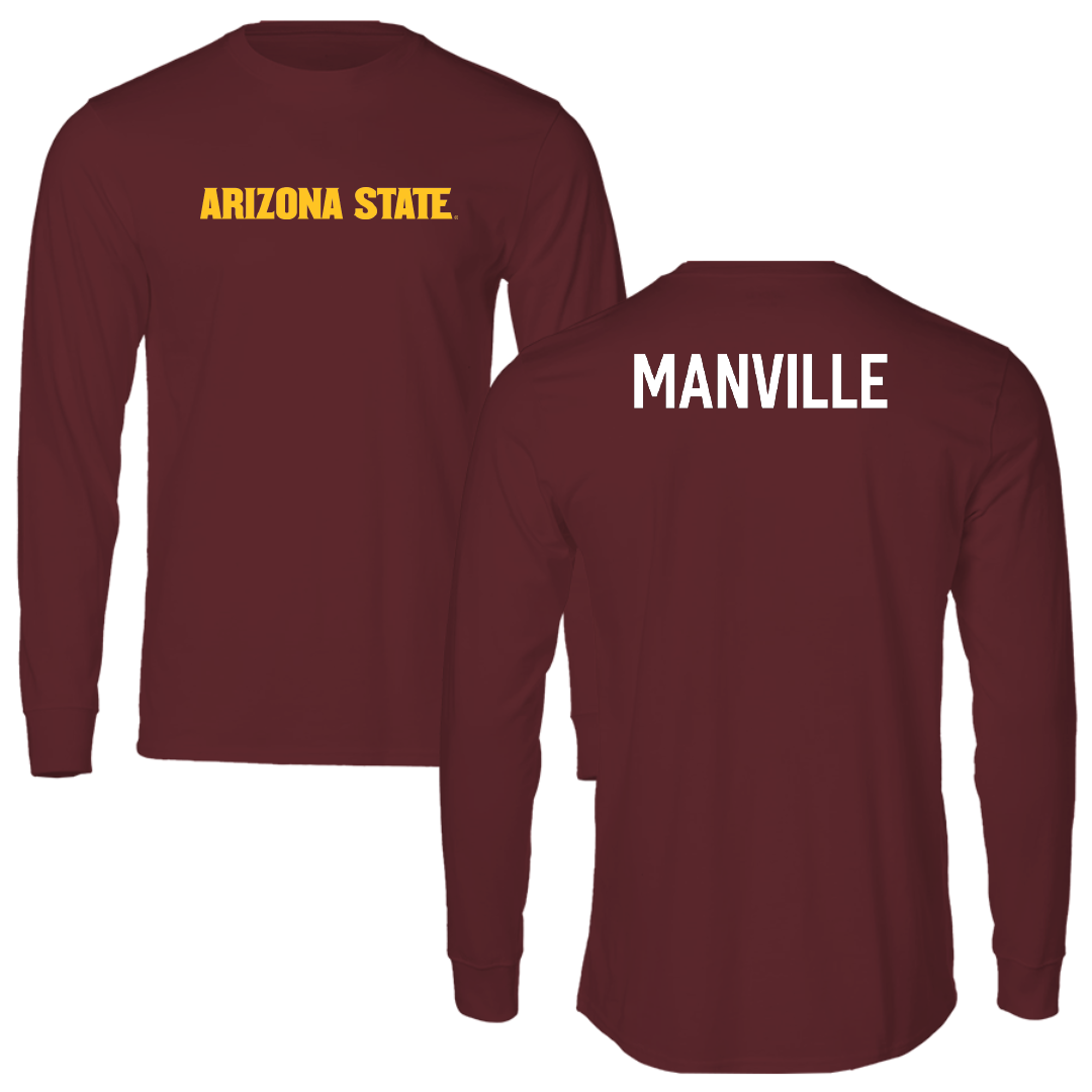 Arizona State University Wrestling Maroon Long Sleeve - Pierson Manville