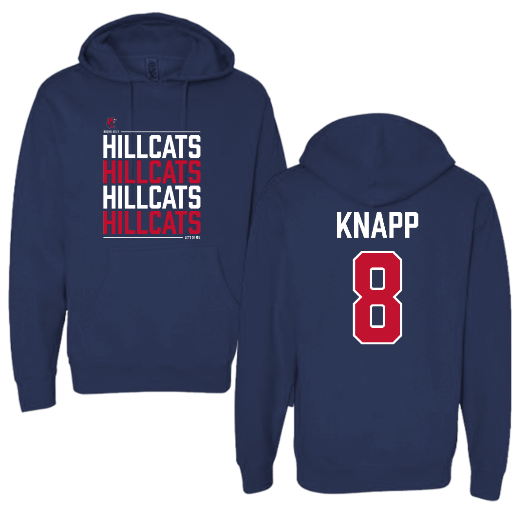 Rogers State University Soccer (W) Navy General Hoodie - #8 Conley Knapp