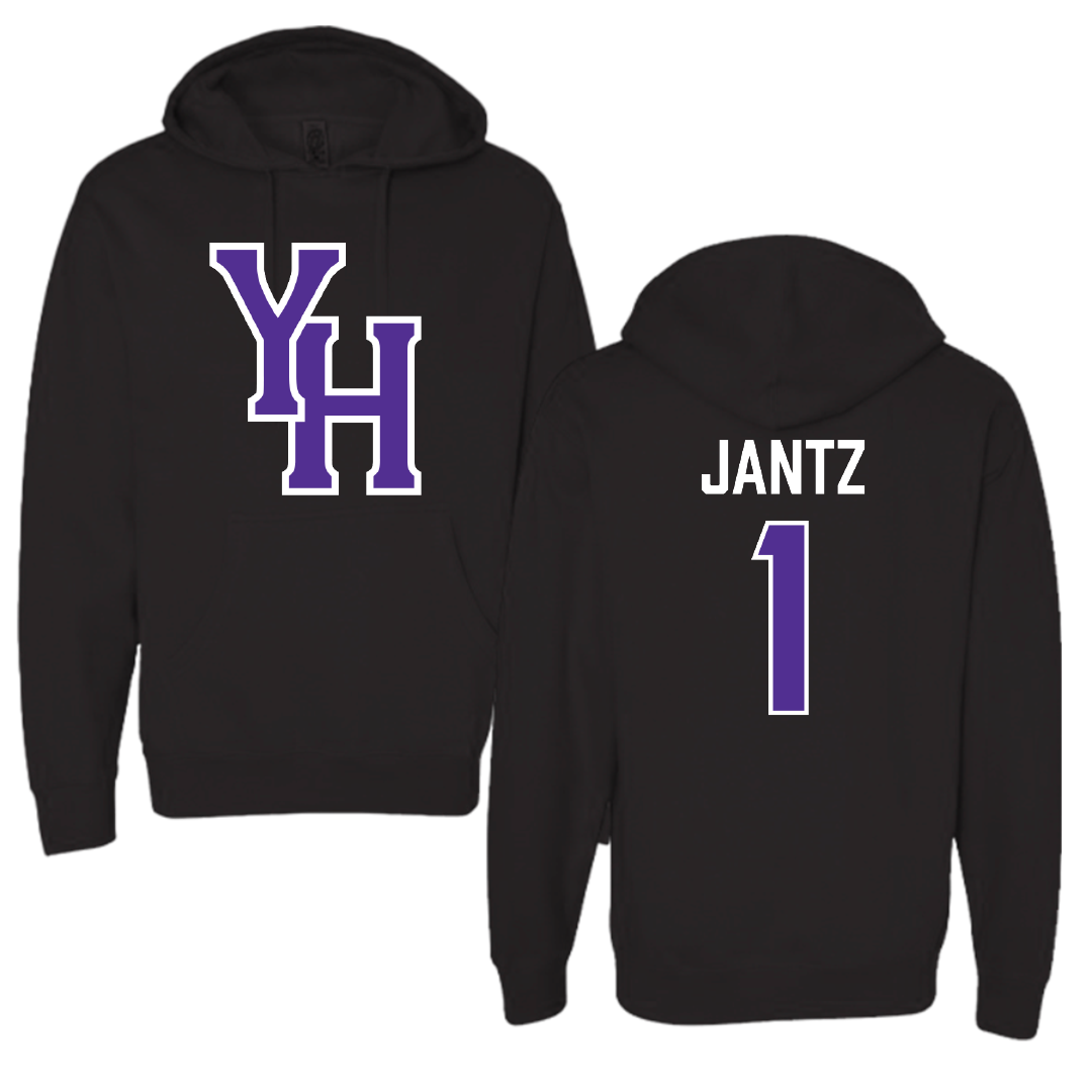 Young Harris College Soccer (W) Black Hoodie - #1 Emily Jantz