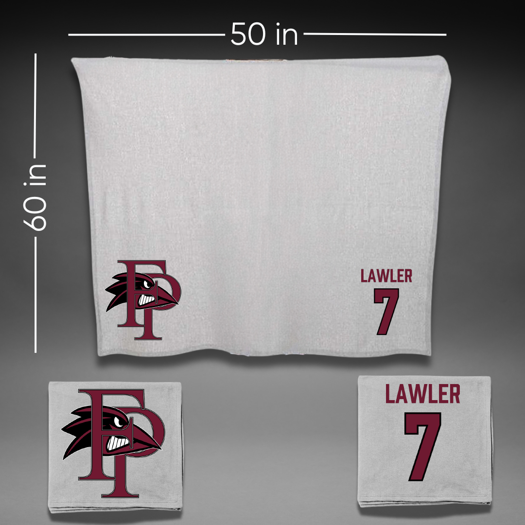 Franklin Pierce University Lacrosse (M) Gray Blanket - #7 Michael Lawler