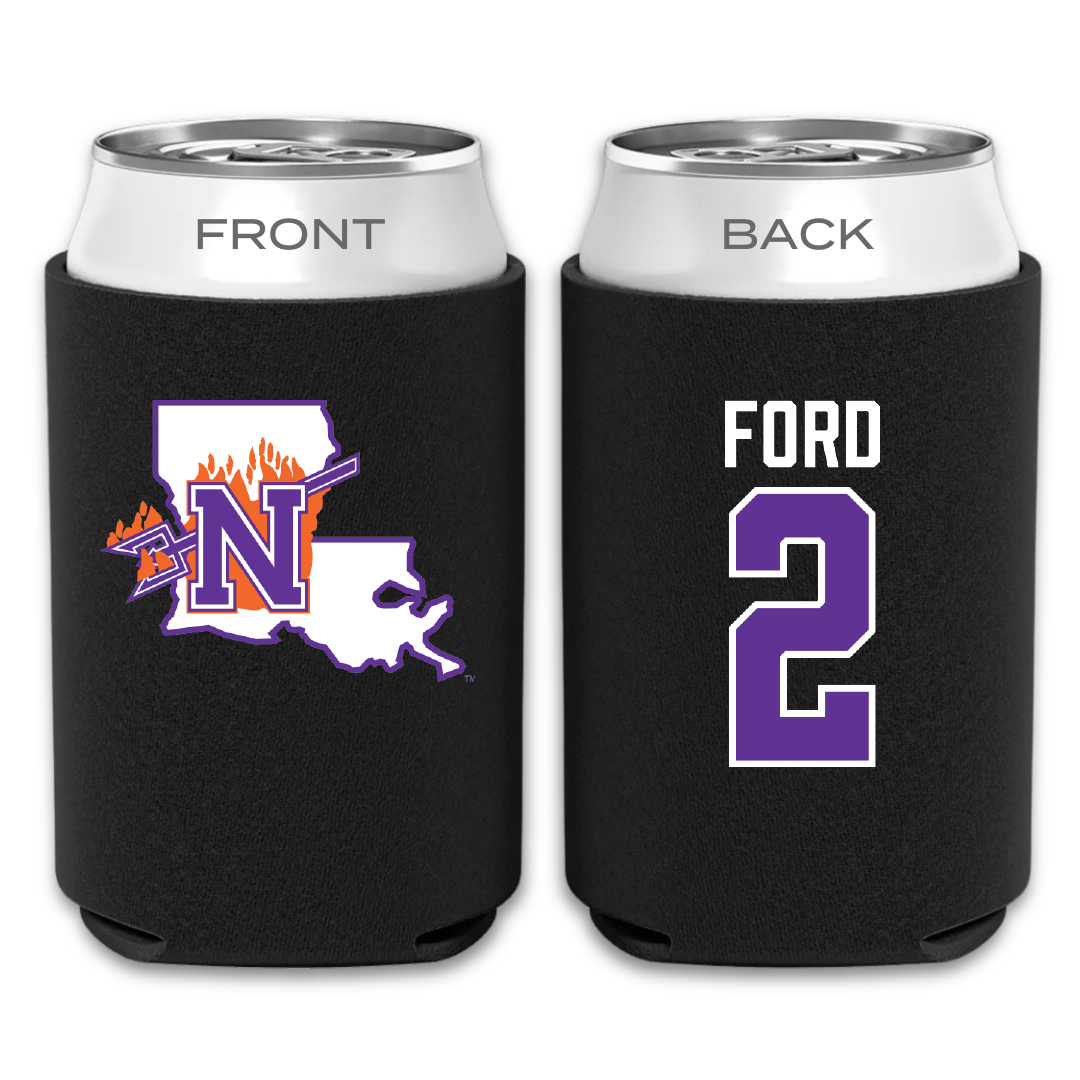 Northwestern State University Softball Black Can Cooler - #2 Camryn Ford
