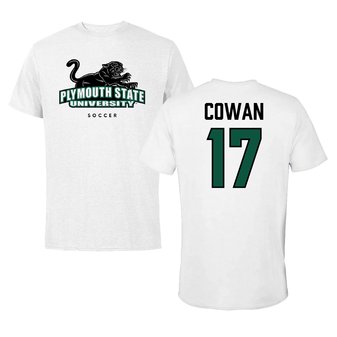 Plymouth State University Soccer (M) White Tee - #17 Colby Cowan
