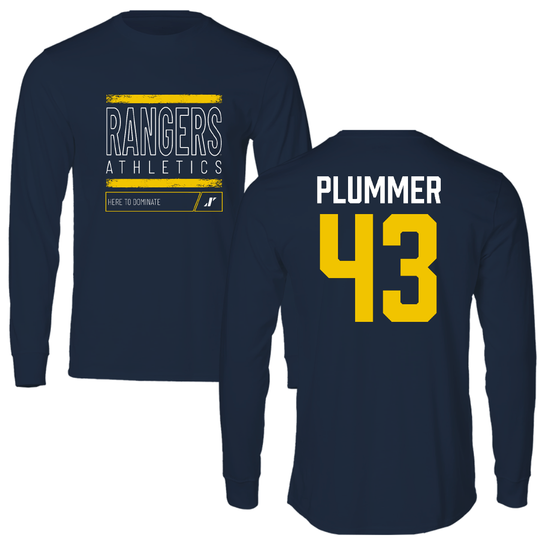 Regis University (Colorado) Baseball Navy Dominate Long Sleeve - #43 Jack Plummer