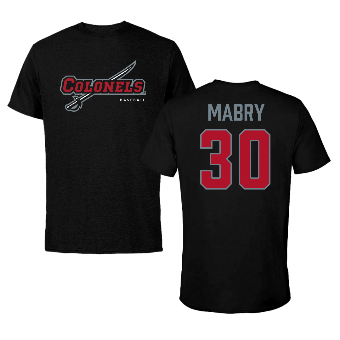 Nicholls State University Baseball Black Performance Tee - #30 Will Mabry