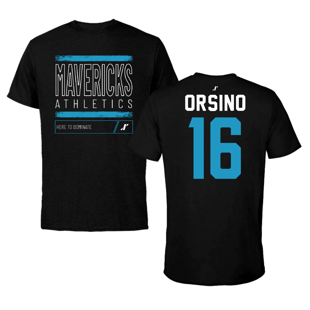 Mercy University Lacrosse Black Dominate Performance Tee - #16 Colin Orsino