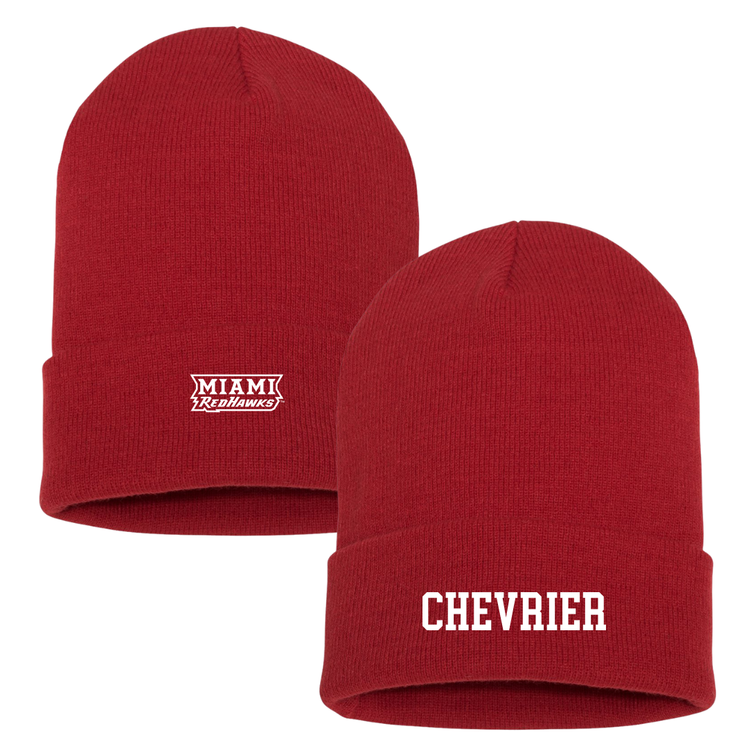 Miami University (Ohio) Softball Red Beanie - #64 Lea Chevrier