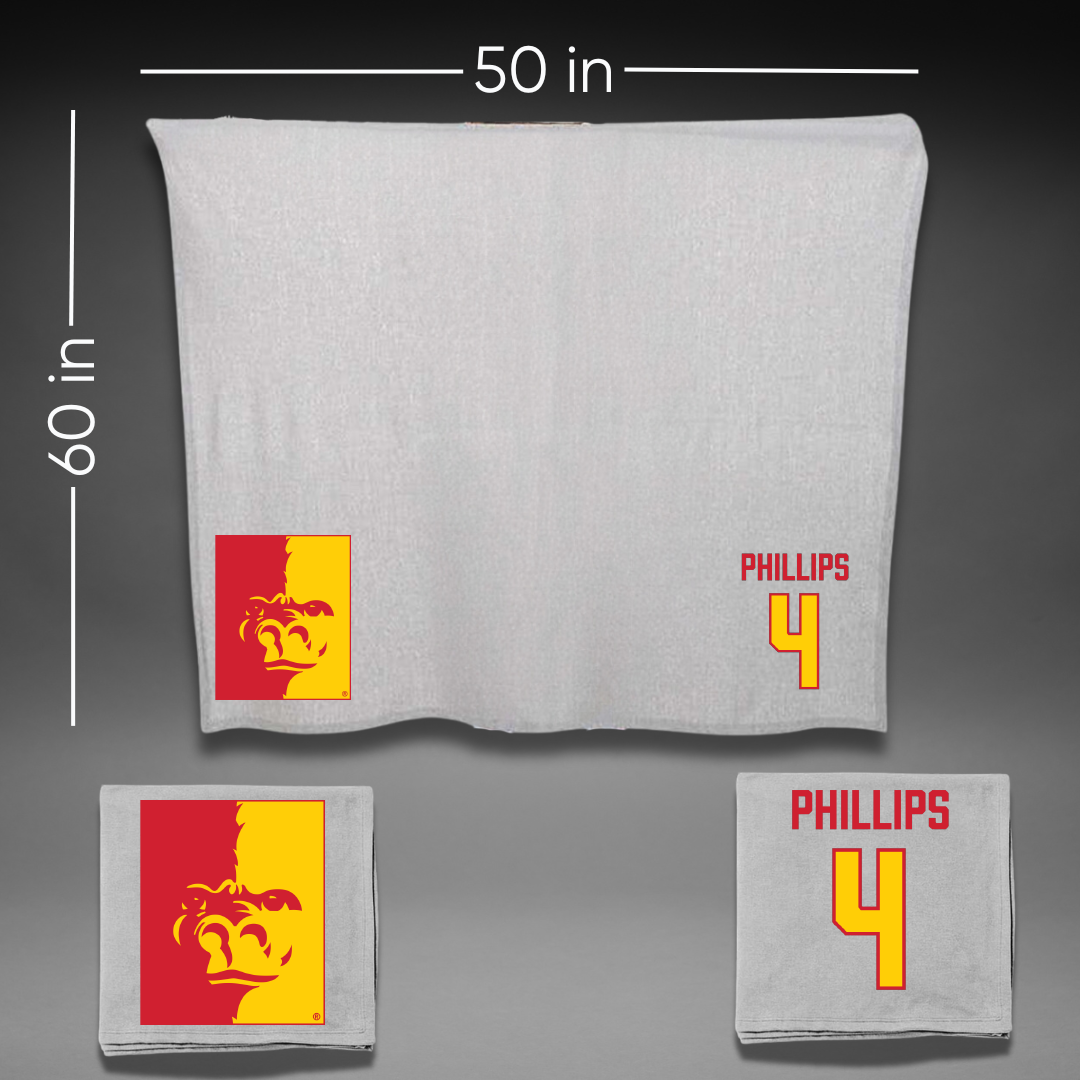 Pittsburg State University Basketball (W) Gray Blanket - #4 Cambrie Phillips