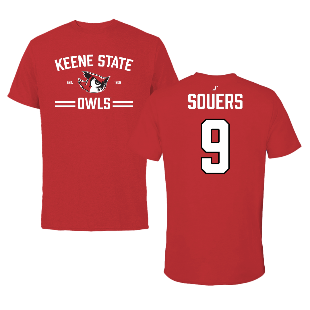 Keene State College Softball Red General Tee - #9 Olivia Souers