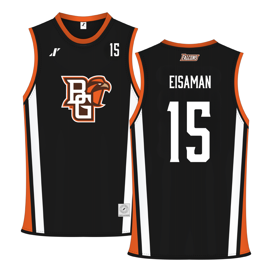 Bowling Green State University Black Basketball Jersey - #15 Ryan Eisaman