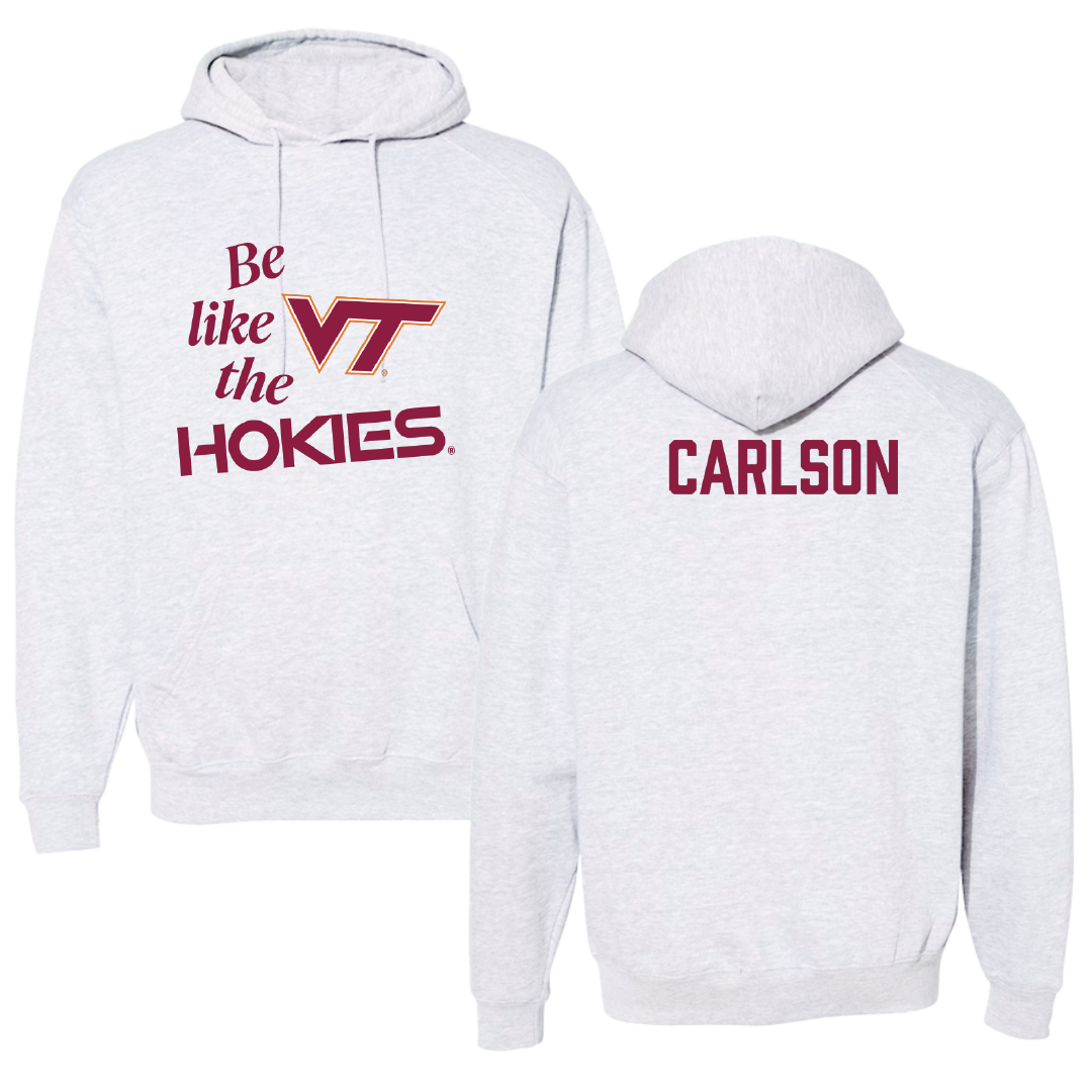 Virginia Tech Cheer Light Gray Be Like Us Hoodie - Daniel Carlson