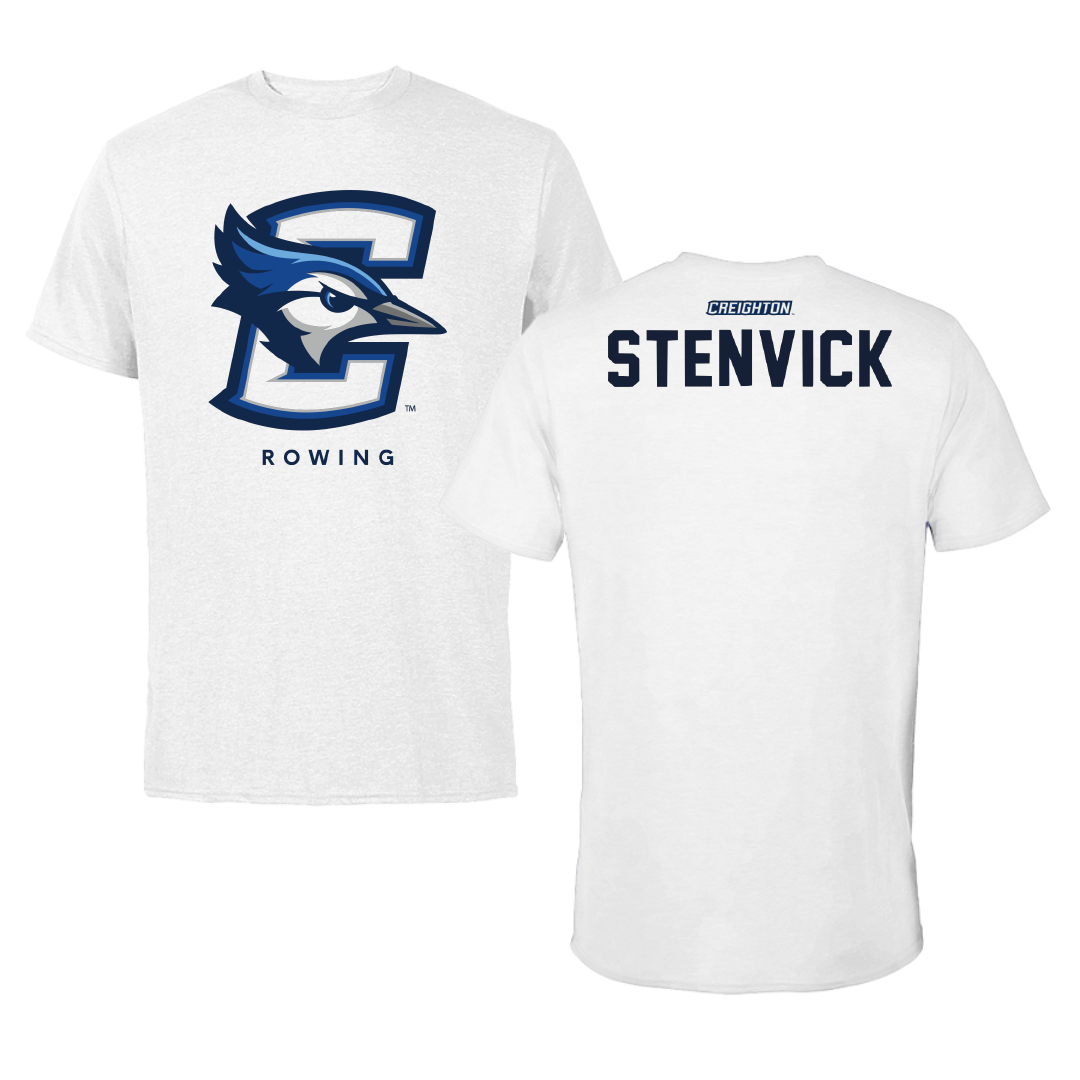 Creighton University Rowing White Tee - Julia Stenvick