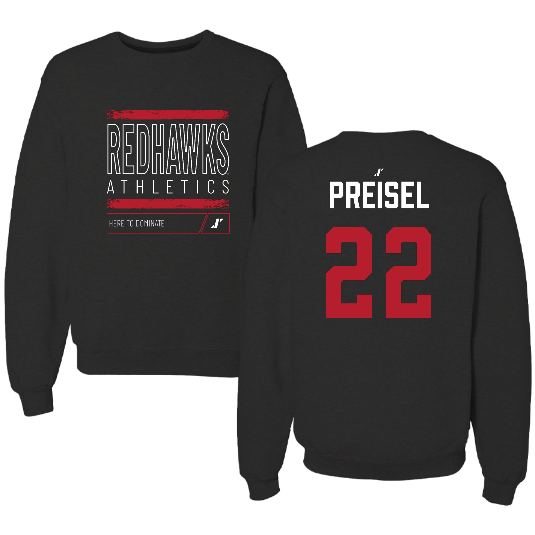 Miami University (Ohio) Baseball Black Dominate Crewneck - #22 Connor Preisel