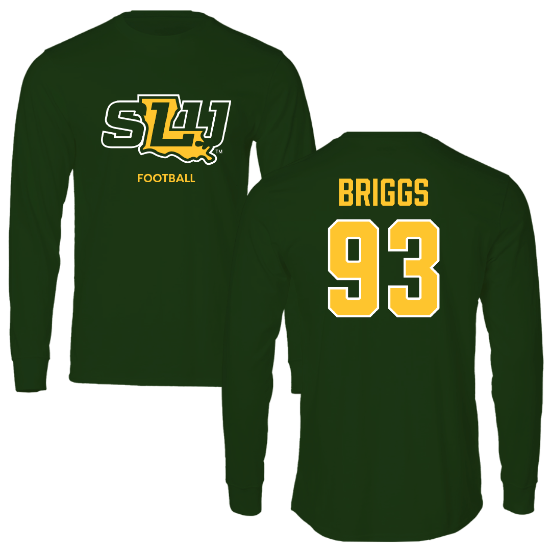 Southeastern Louisiana University Football Forest Green Long Sleeve - #93 Rowan Briggs