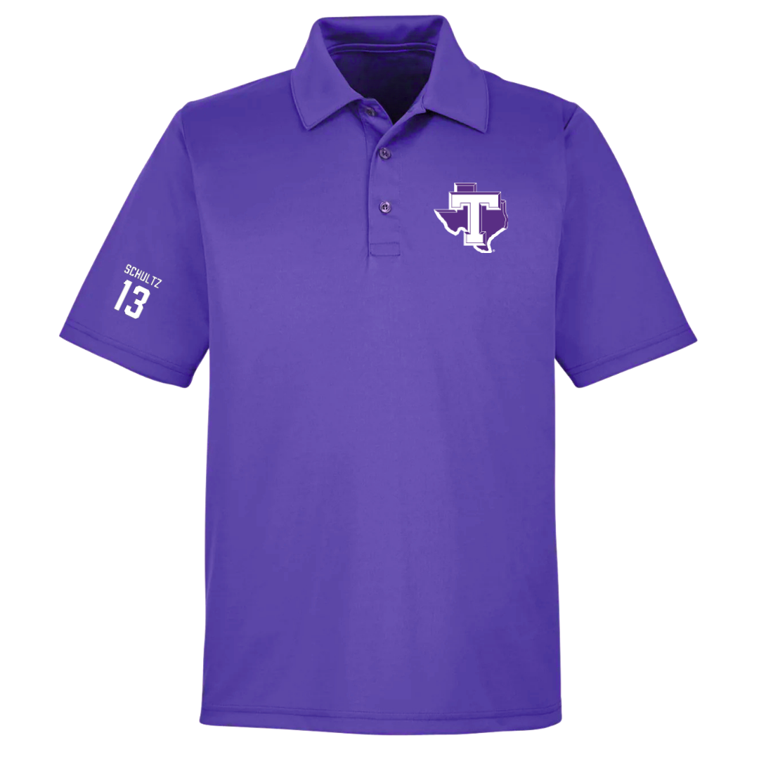 Tarleton State University Softball Purple Polo - #13 Shelby Schultz