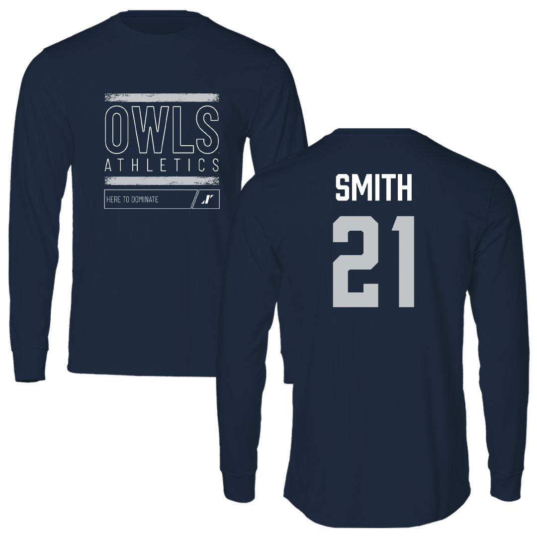 Rice University Volleyball Navy Dominate Long Sleeve - #21 Arissa Smith