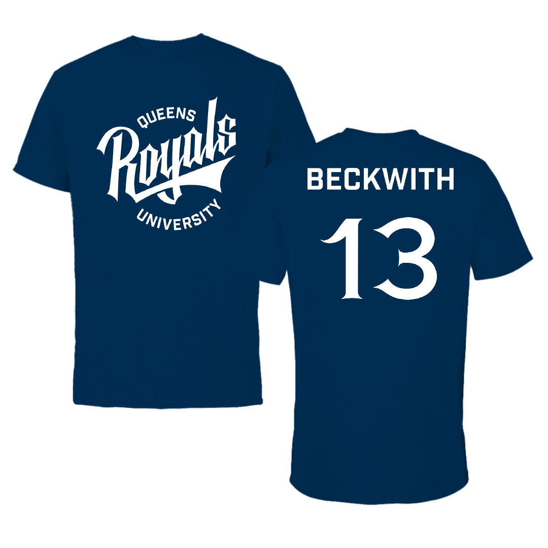 Queens University of Charlotte Rugby (M) Navy Tee - #13 Blaine Beckwith