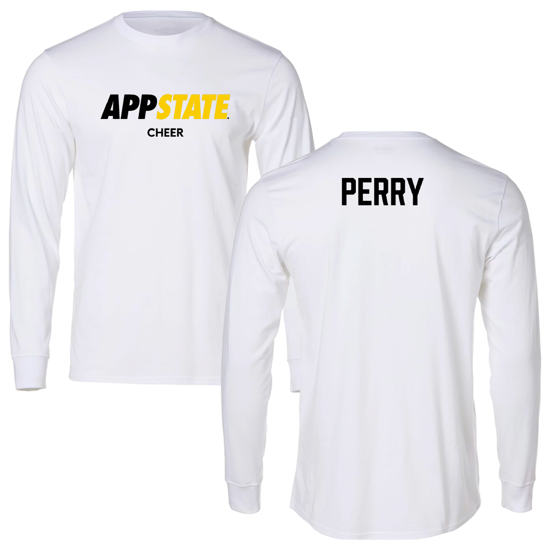 Appalachian State University Cheer White Block Performance Long Sleeve - Alysa Perry