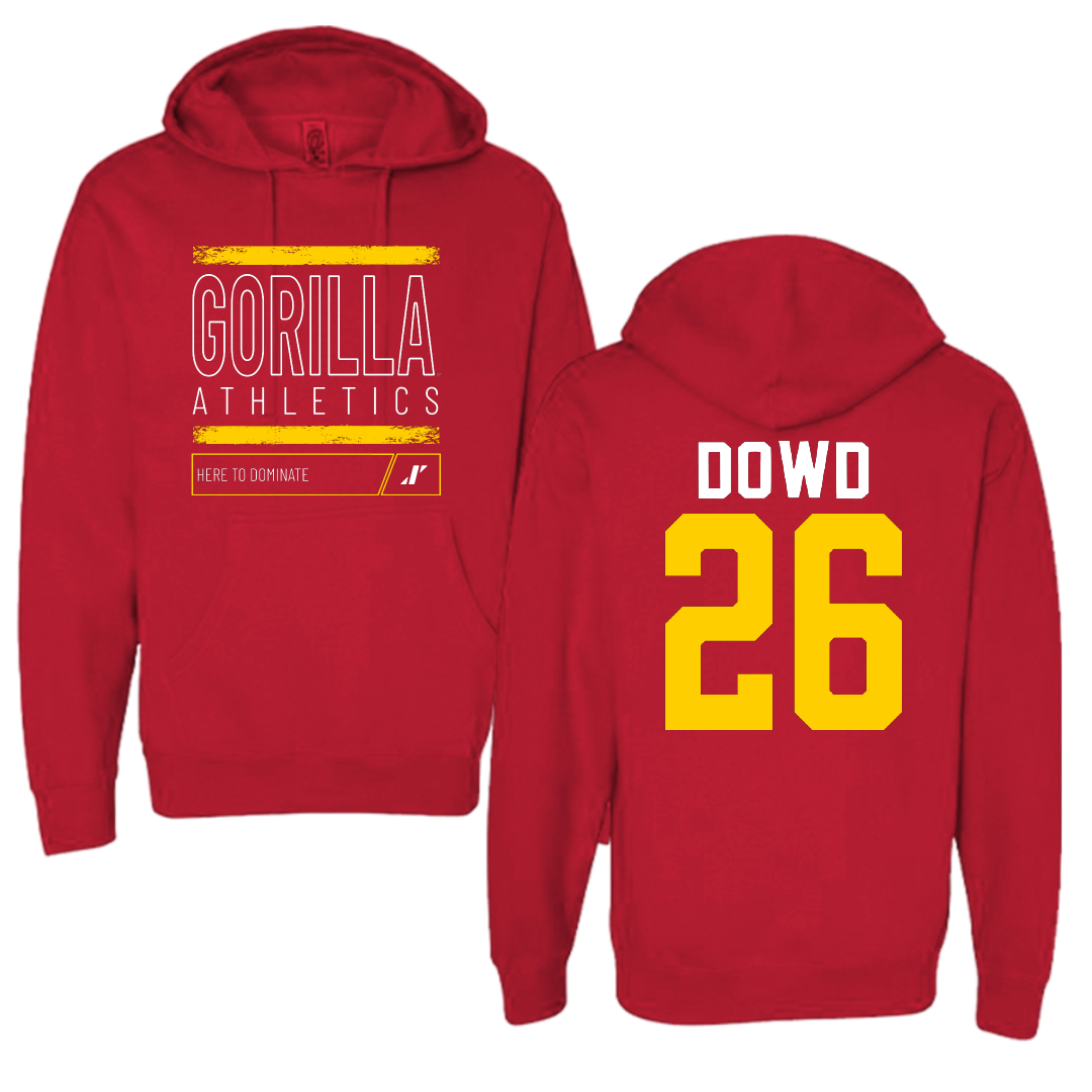 Pittsburg State University Baseball Red Dominate Hoodie - #26 Boston Dowd