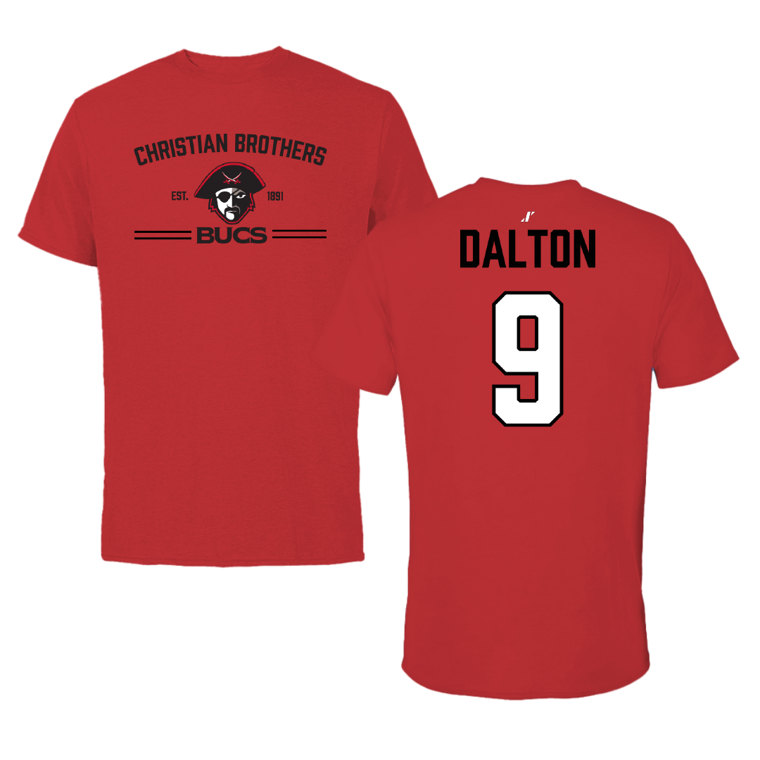 Christian Brothers University Baseball Red General Tee - #9 Grant Dalton