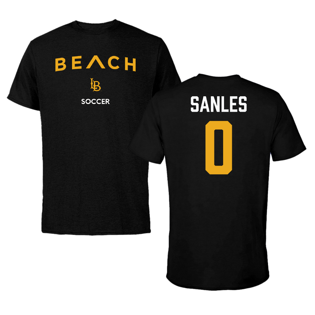Long Beach State University Soccer (W) Black Performance Tee - #0 Amaya Sanles