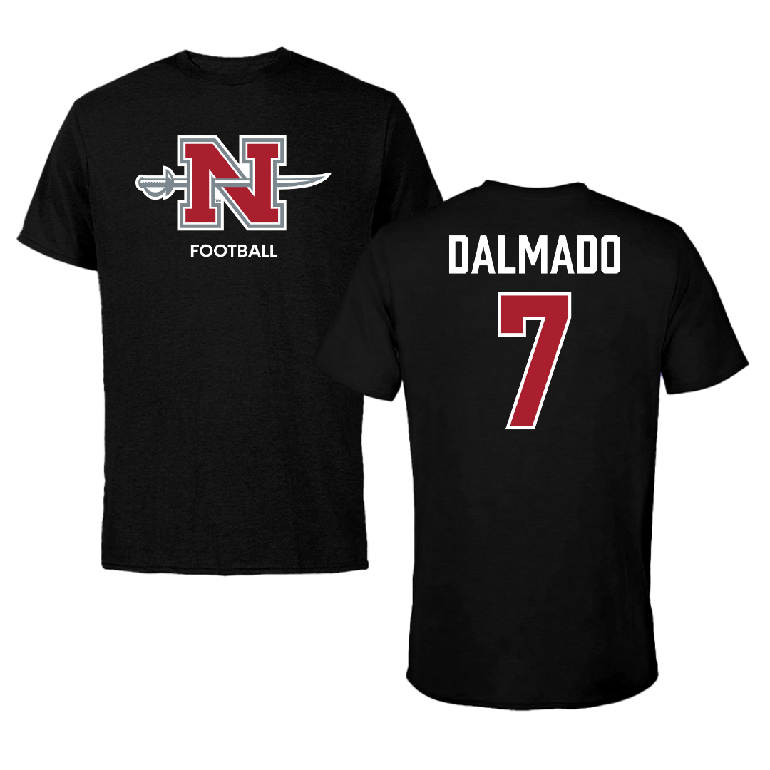 Nicholls State University Football Black Mascot Tee - #7 Jake Dalmado