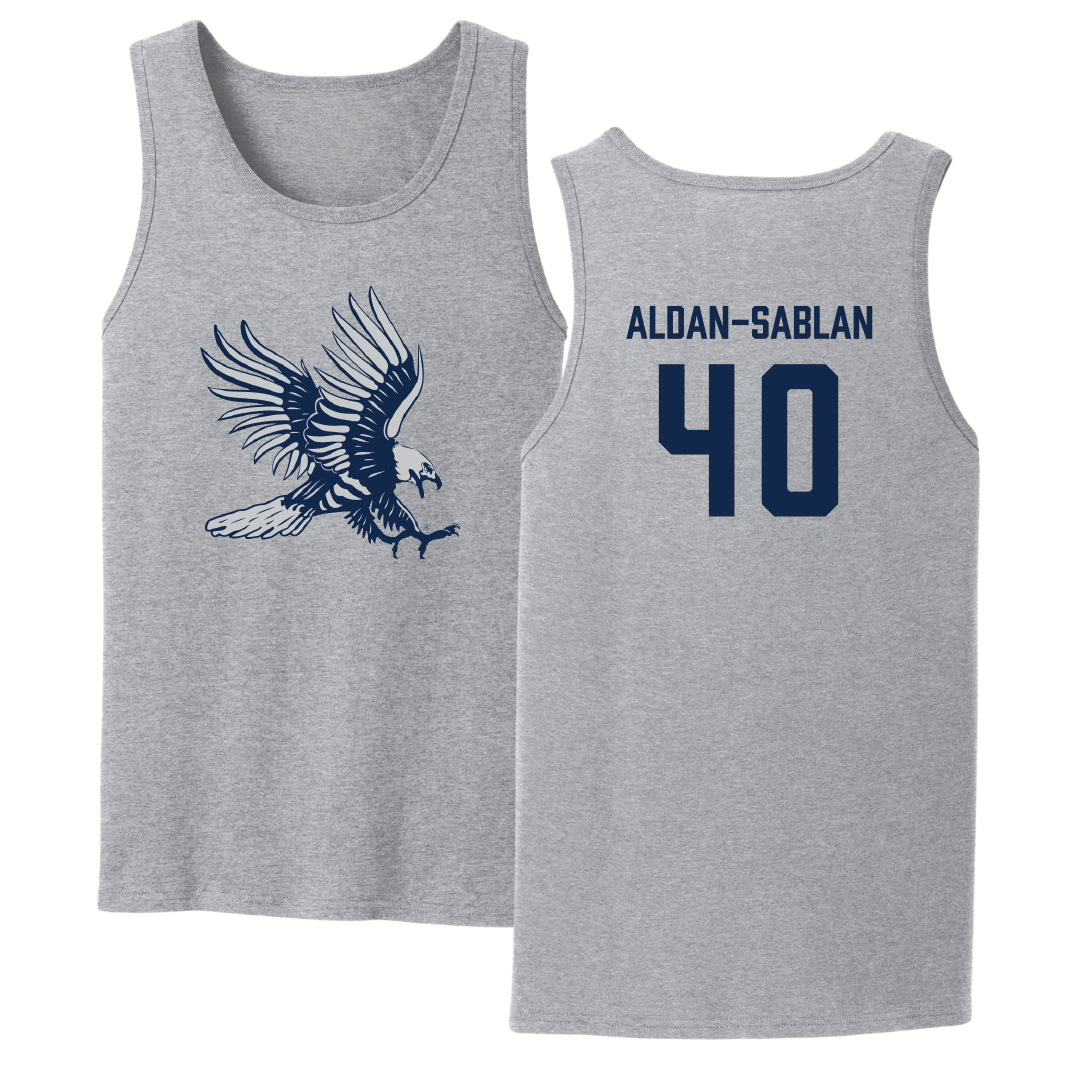 Dickinson State University Baseball Sport Gray Tank Top - #40 Francisco Aldan-Sablan