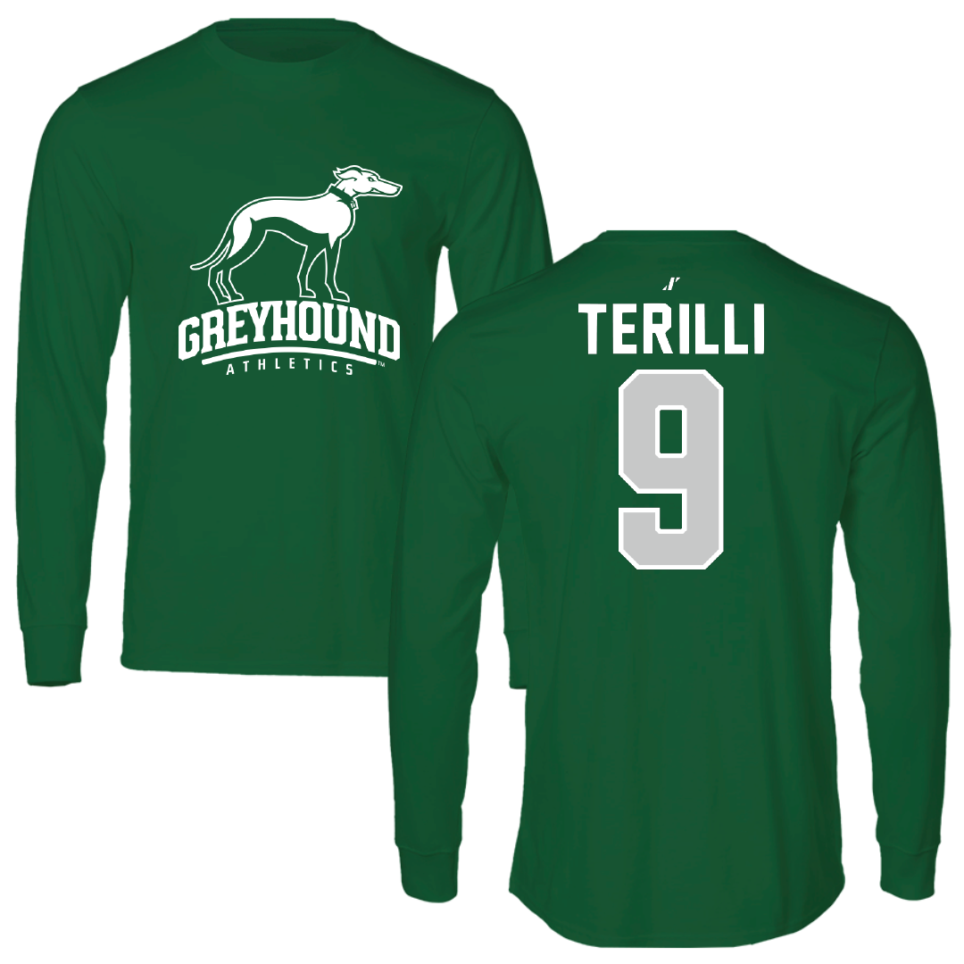 Eastern New Mexico University Baseball Green Long Sleeve - #9 Luciano Terilli