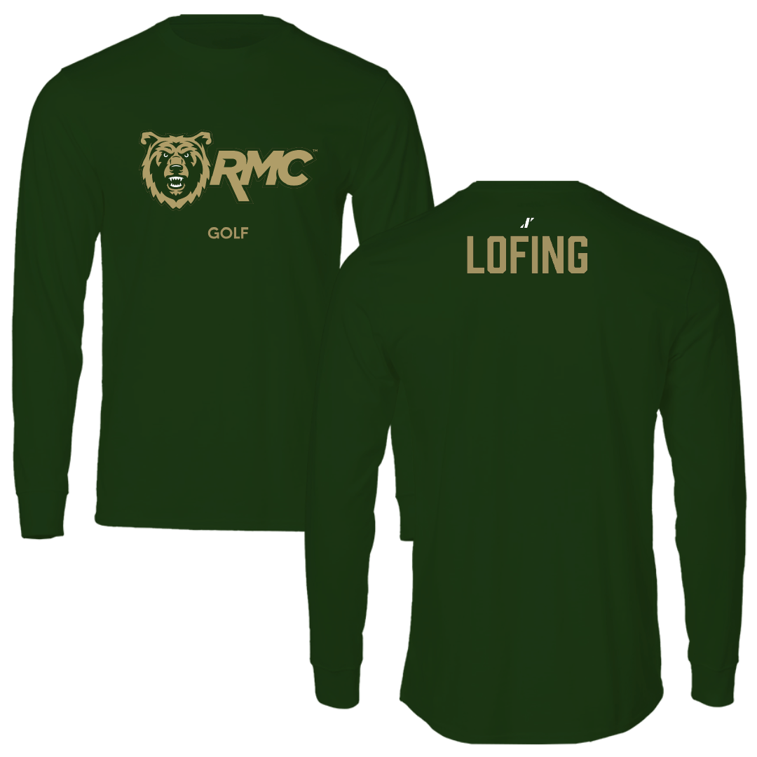 Rocky Mountain College Golf (M) Forest Green Performance Long Sleeve - Chase Lofing