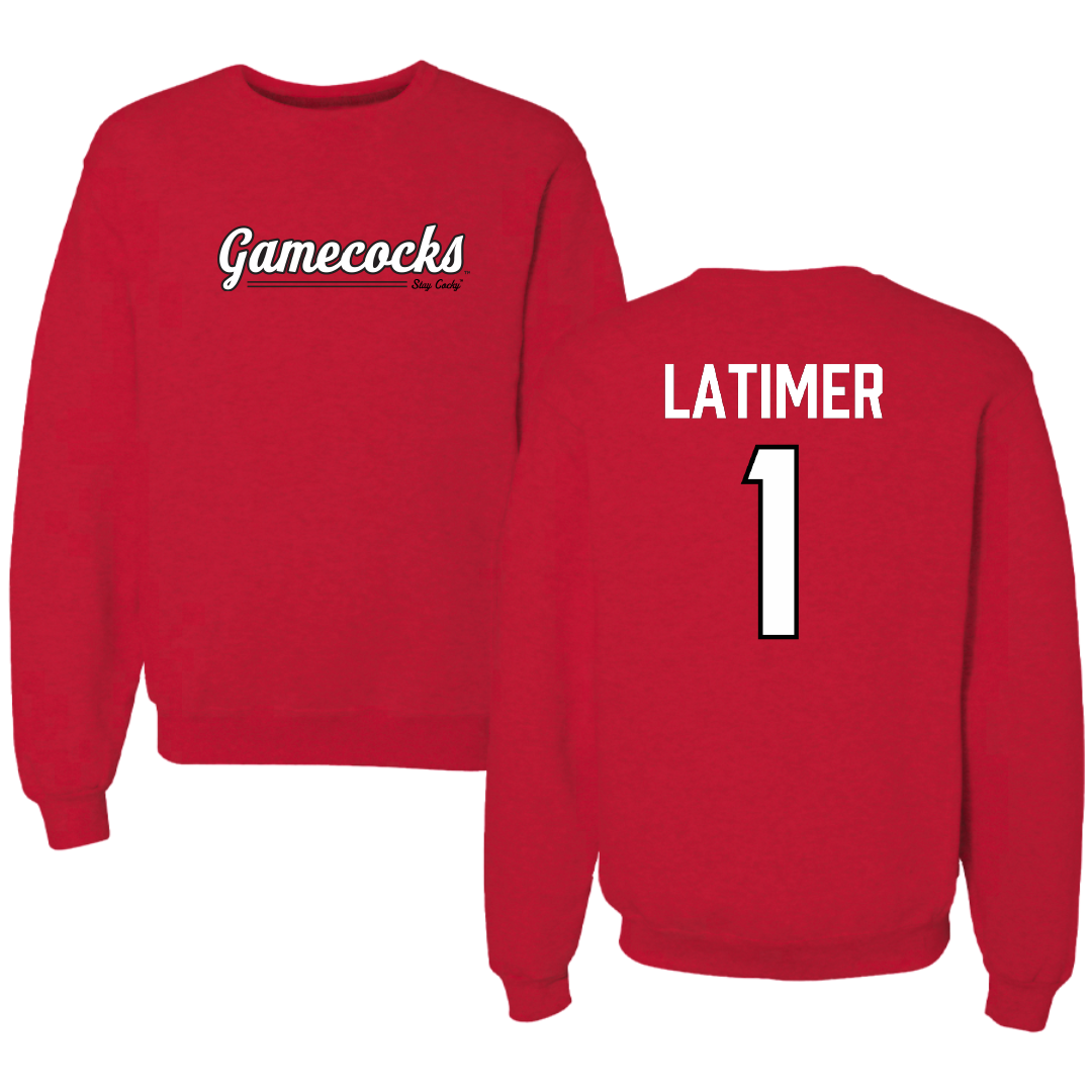 Jacksonville State University Football Red General Crewneck - #1 Geimere Latimer