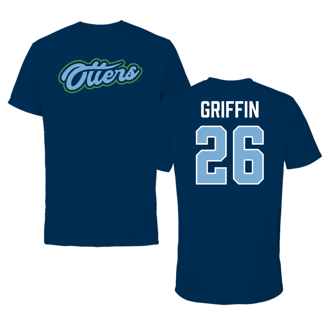 Cal State Monterey Bay Soccer Navy Tee - #26 Tyee Griffin
