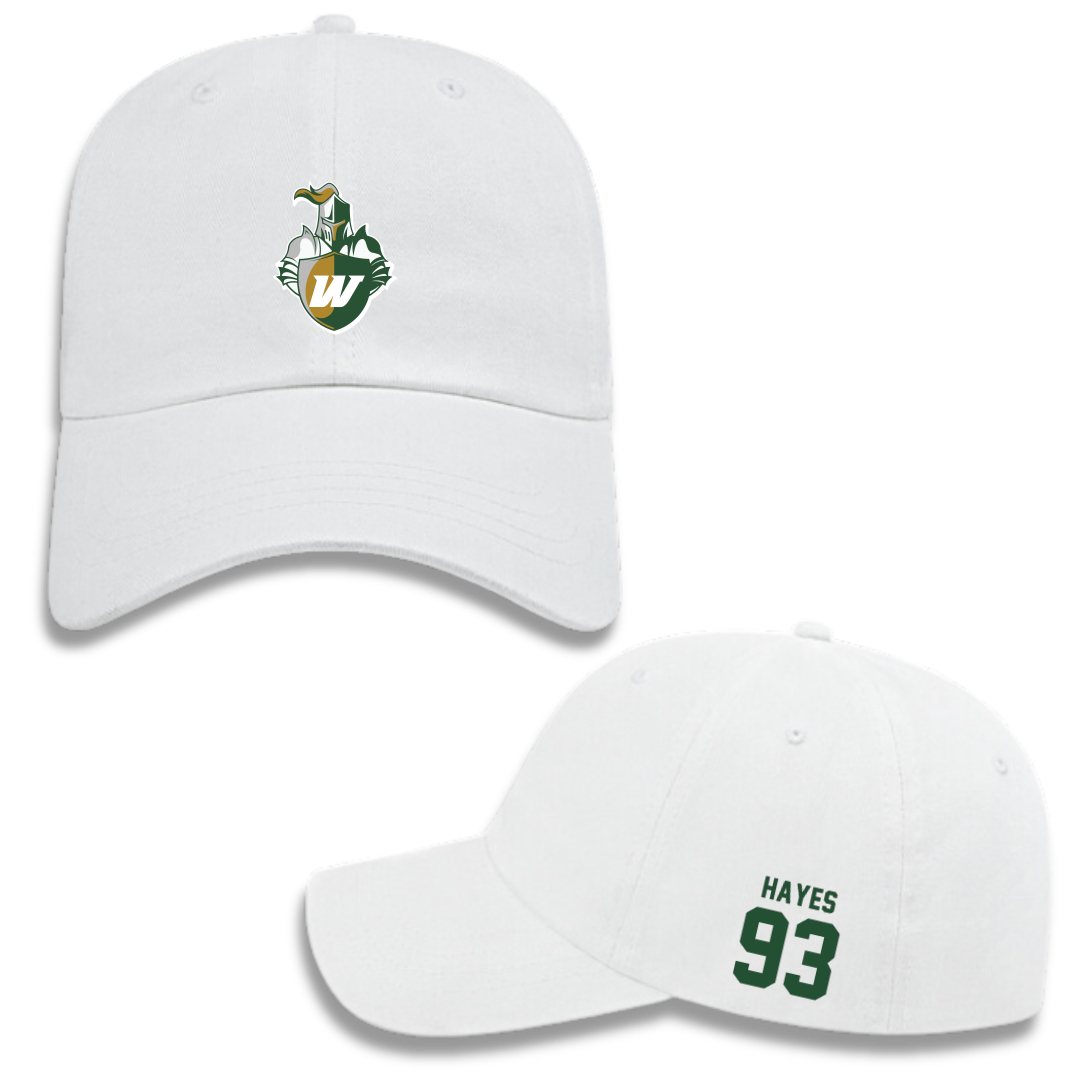Webber International University Football White Hat - #93 Phillip Hayes