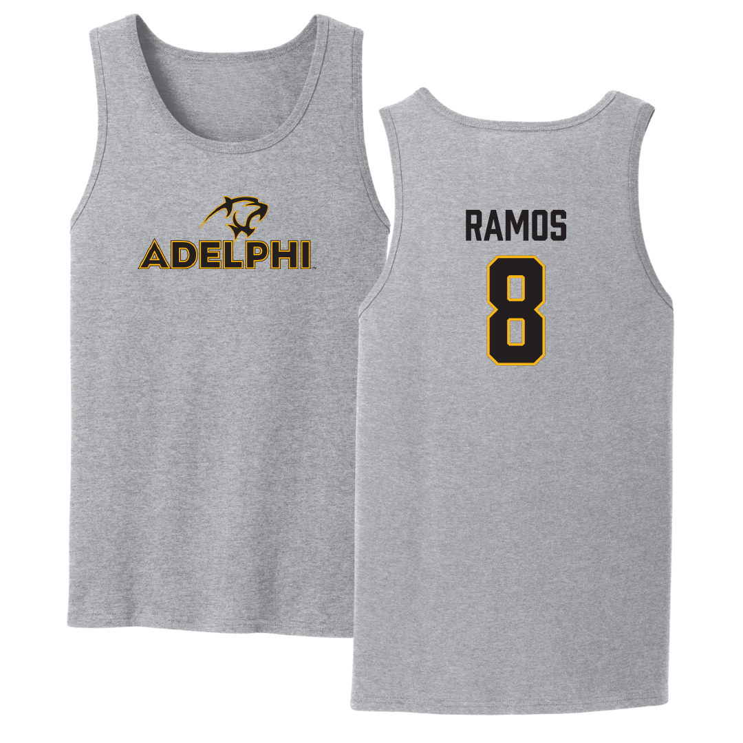 Adelphi University Baseball Sport Gray Tank Top - #8 Albert Ramos
