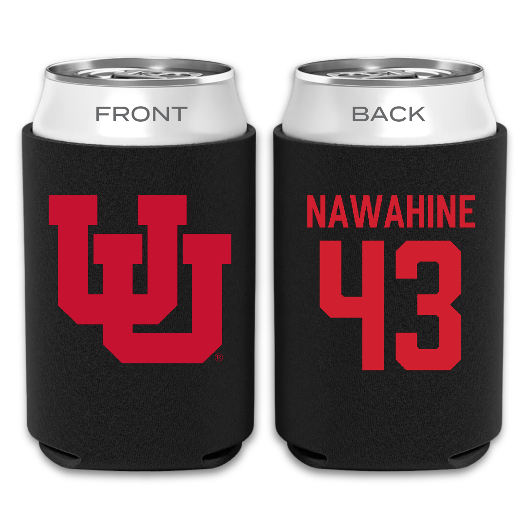 University of Utah Football Black Can Cooler - #43 Gavin Nawahine