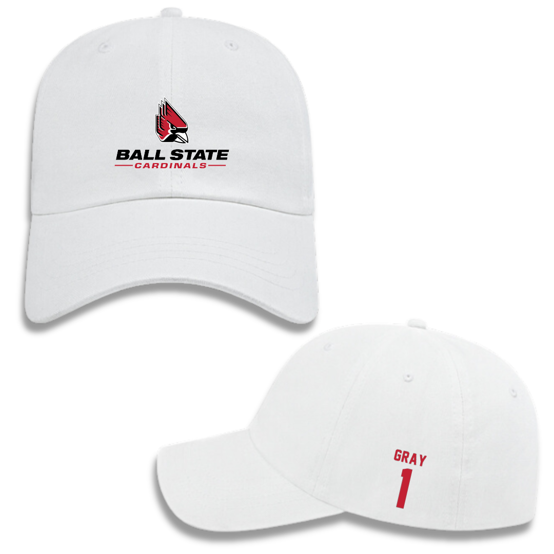 Ball State University Volleyball (M) White Hat - #1 Cameron Gray