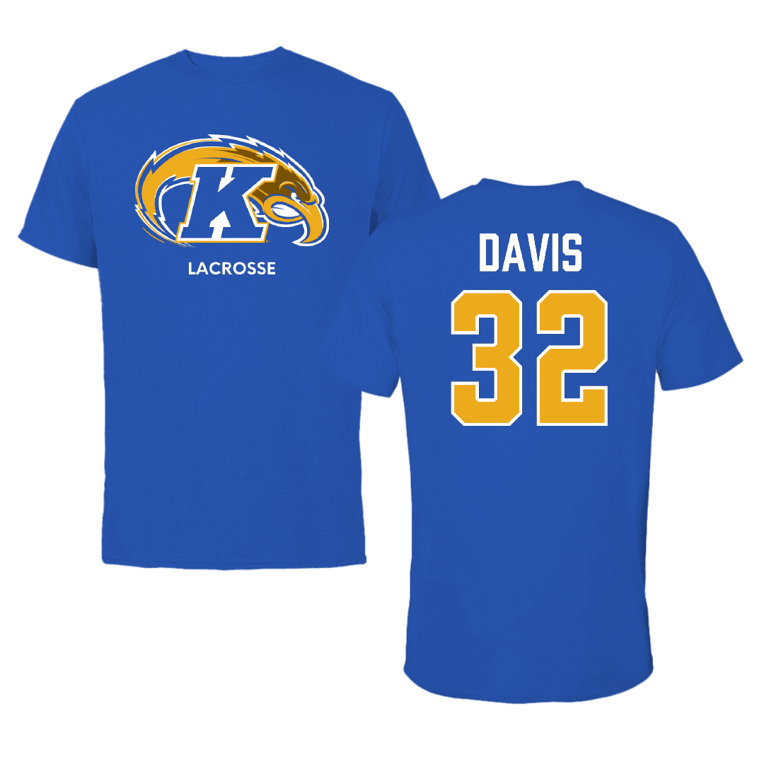 Kent State University Lacrosse (W) Blue Performance Tee - #32 Sydney Davis