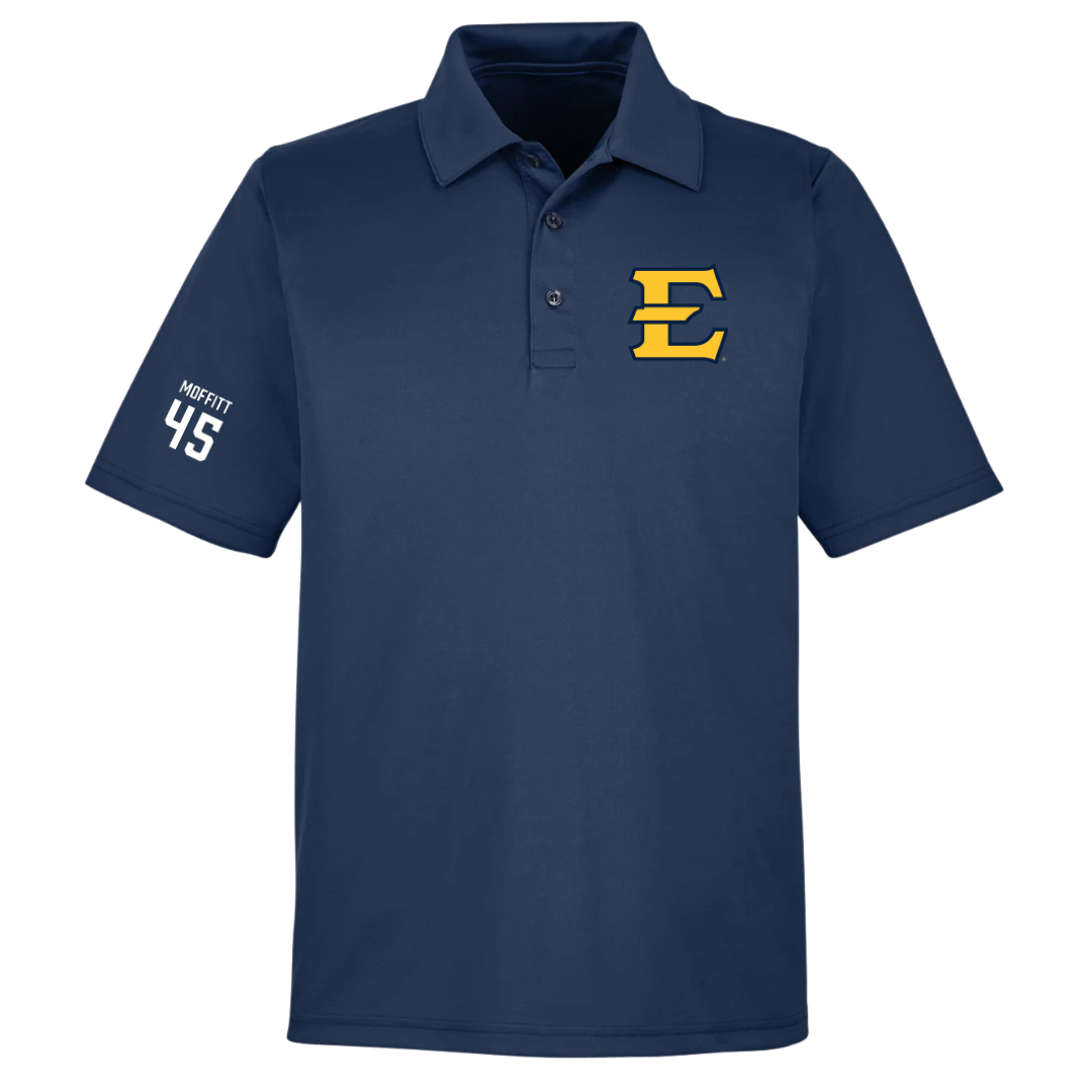 East Tennessee State University Football Navy Polo - #45 Trevor Moffitt
