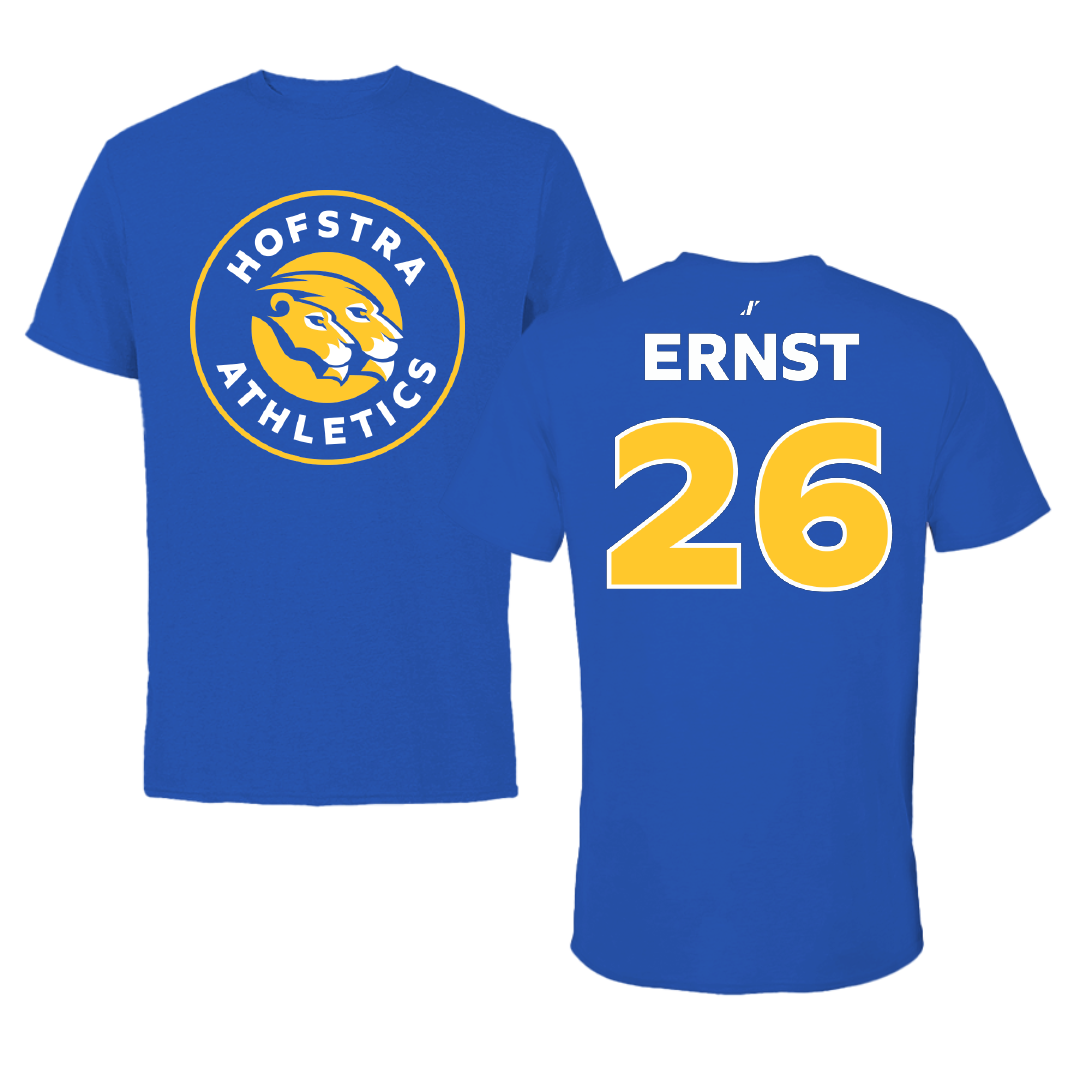 Hofstra University Softball Blue Performance Tee - #26 Carley Ernst