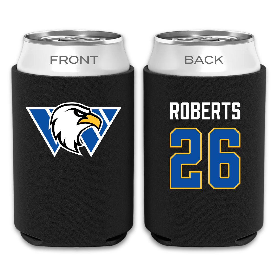 Williams Baptist University Baseball Black Can Cooler - #26 Owen Roberts