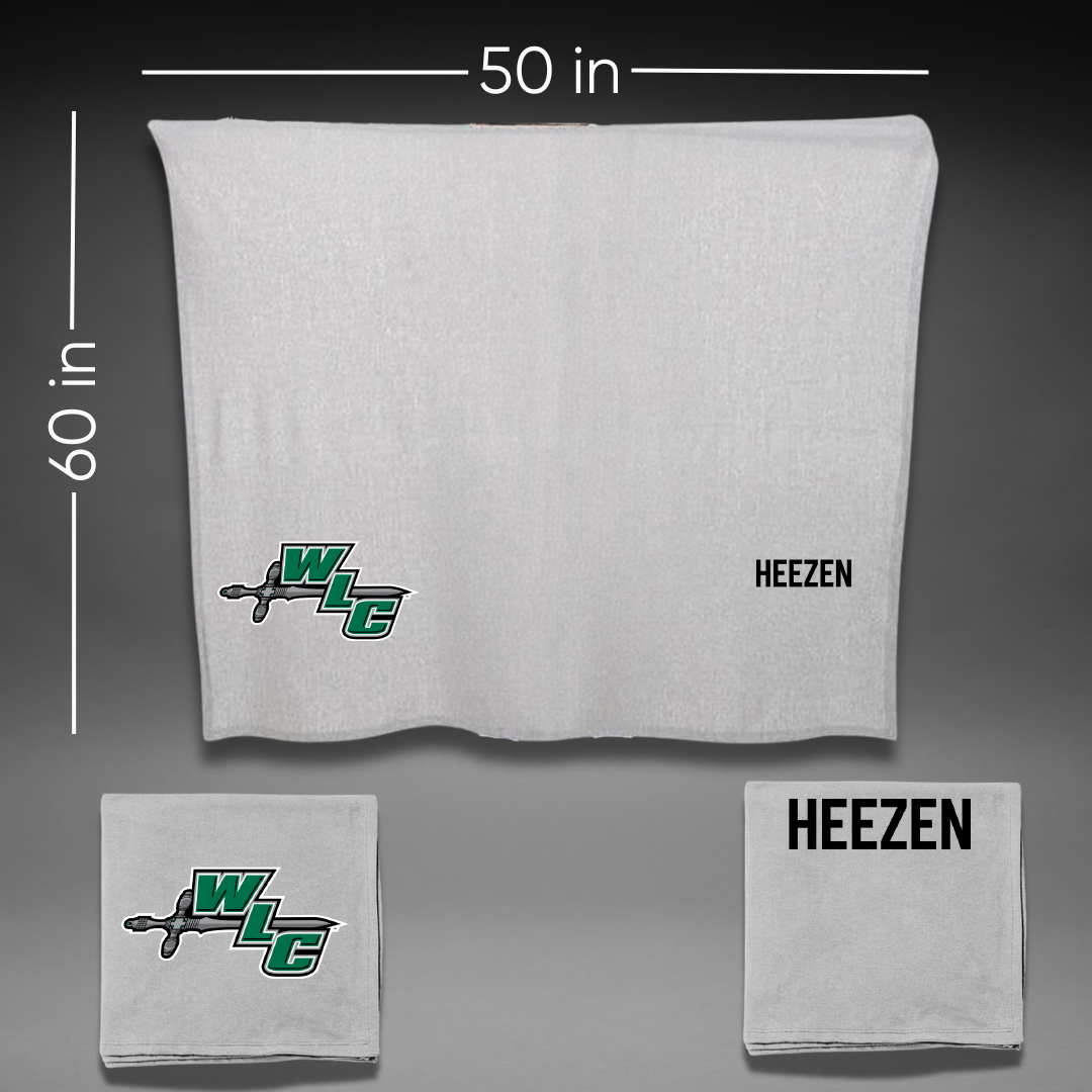 Wisconsin Lutheran College Tennis Gray Blanket - Connor Heezen