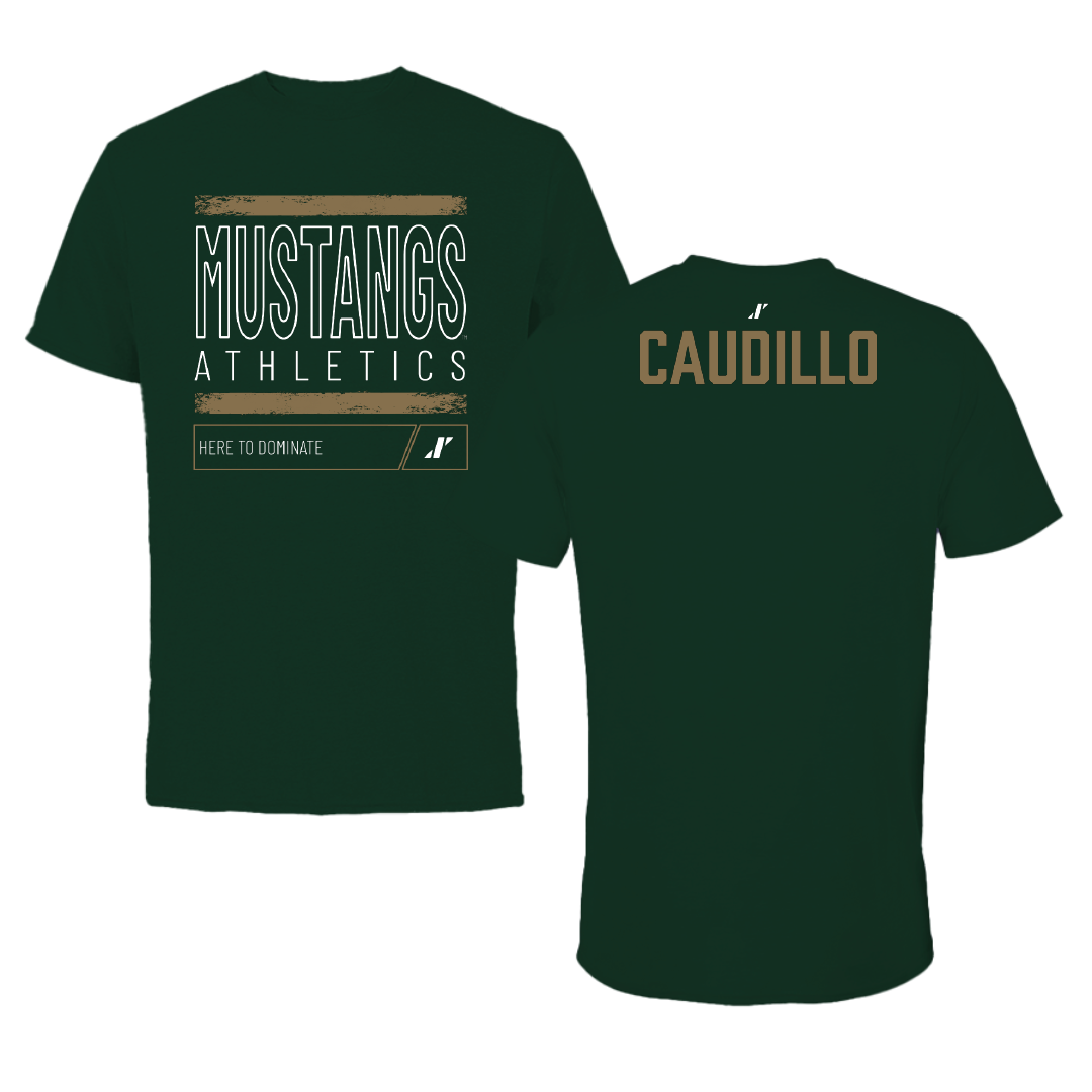 Cal Poly TF and XC Forest Green Dominate Mustang Tee - Chris Caudillo