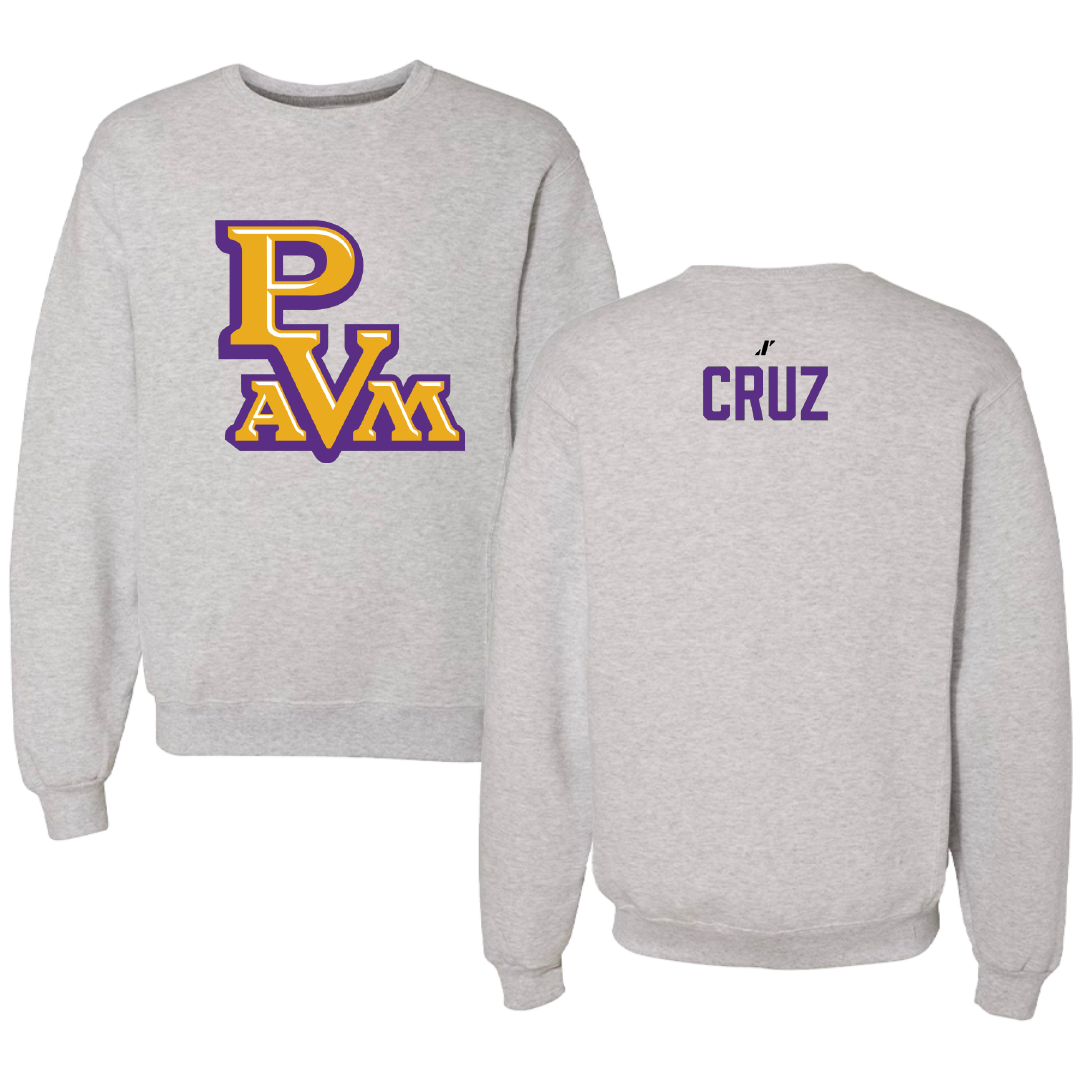 Prairie View A&M University TF and XC Light Gray Crewneck - Sebastian Cruz