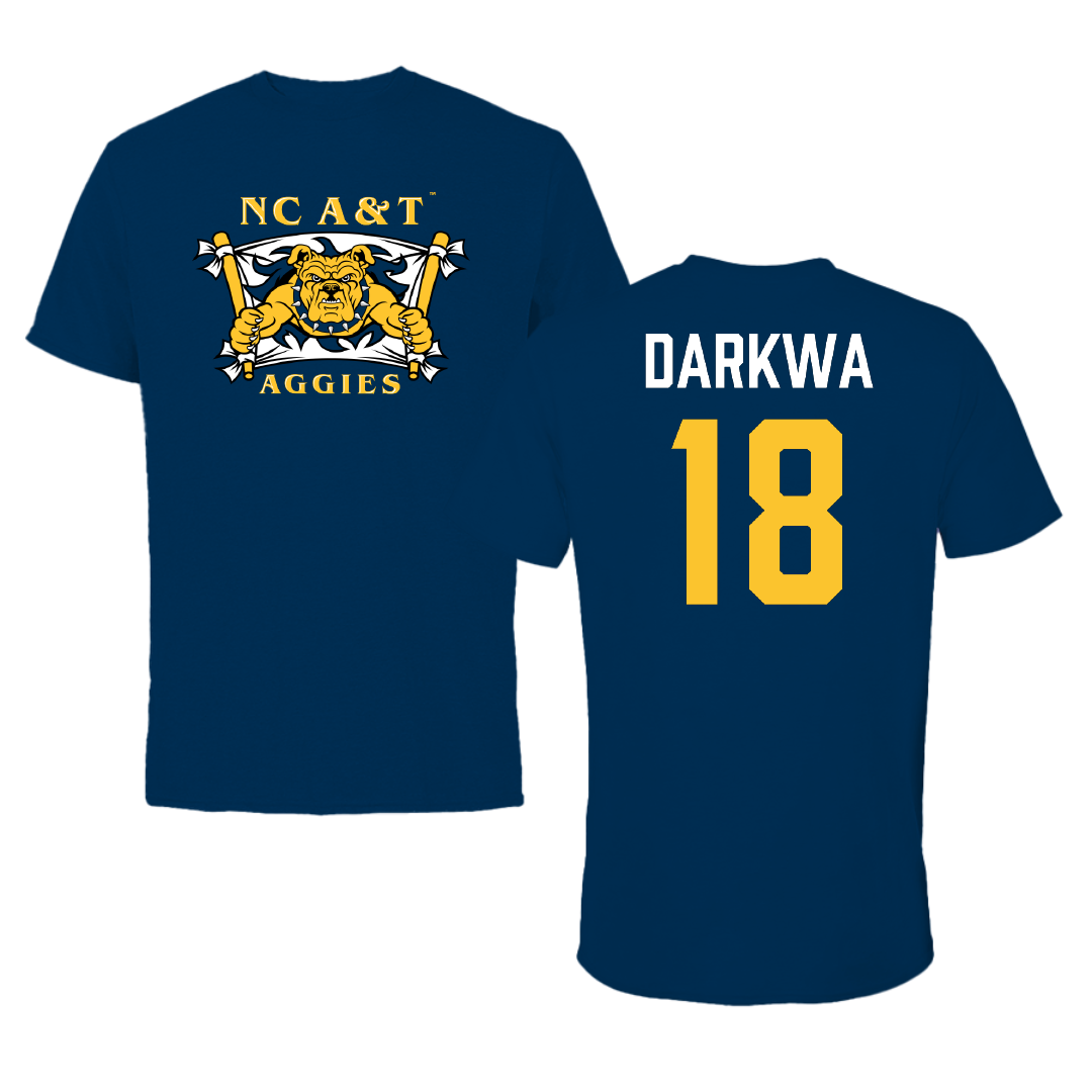North Carolina A&T State University Softball Navy Performance Tee - #18 Hailey Darkwa