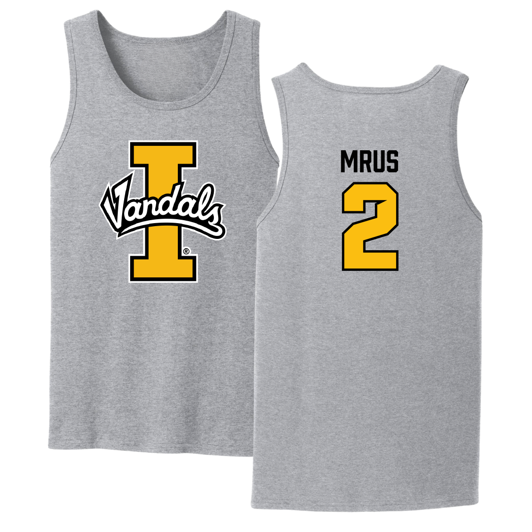University of Idaho Basketball Sport Gray Tank Top - #2 Tyler Mrus