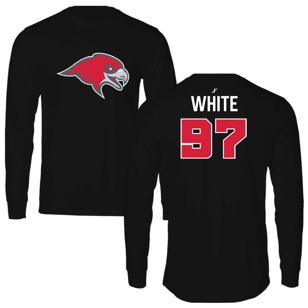 Montclair State University Field Hockey (W) Black Performance Long Sleeve - #97 Sydney White
