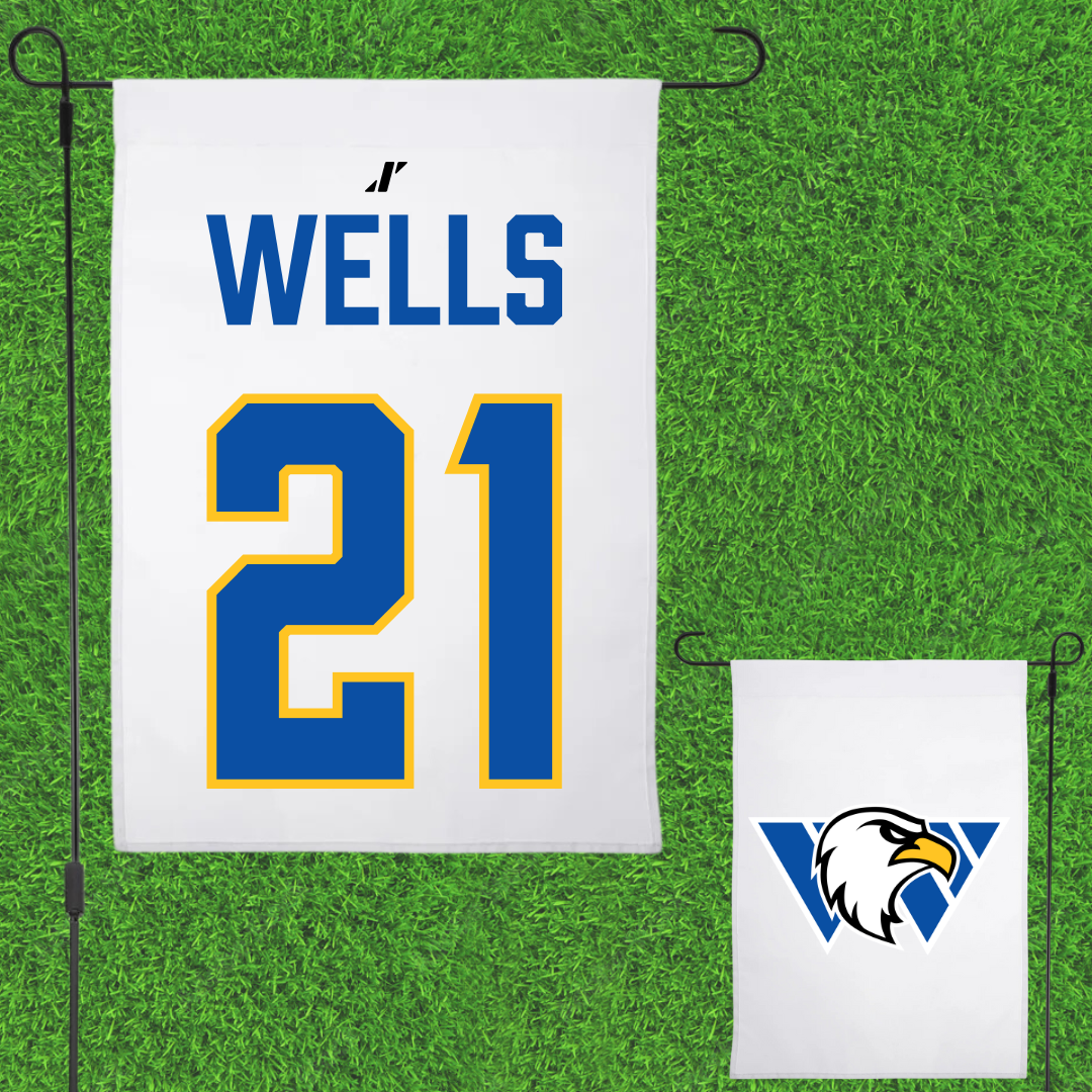 Williams Baptist University Softball White Garden Flag - #21 Katie Wells