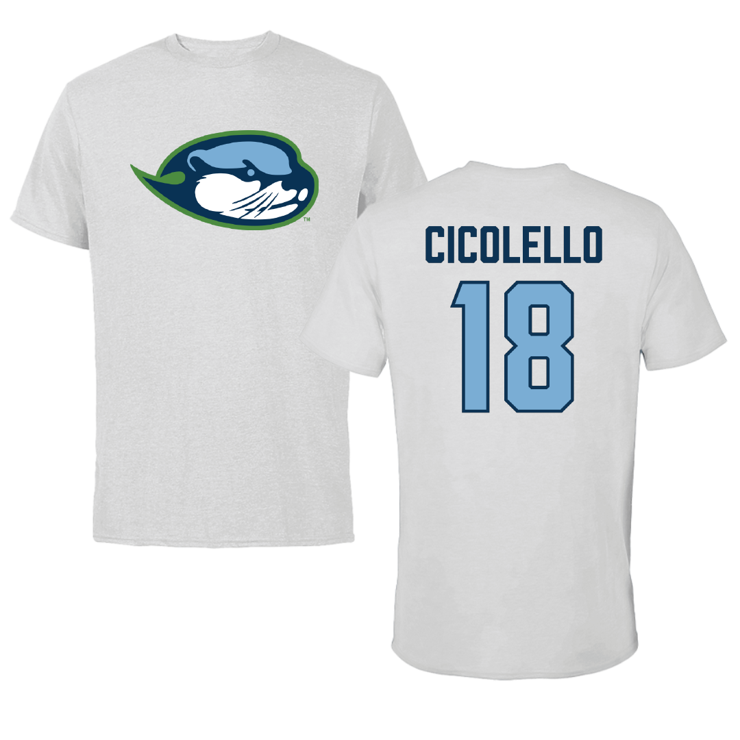 Cal State Monterey Bay Baseball Light Gray Tee - #18 Vincent Cicolello