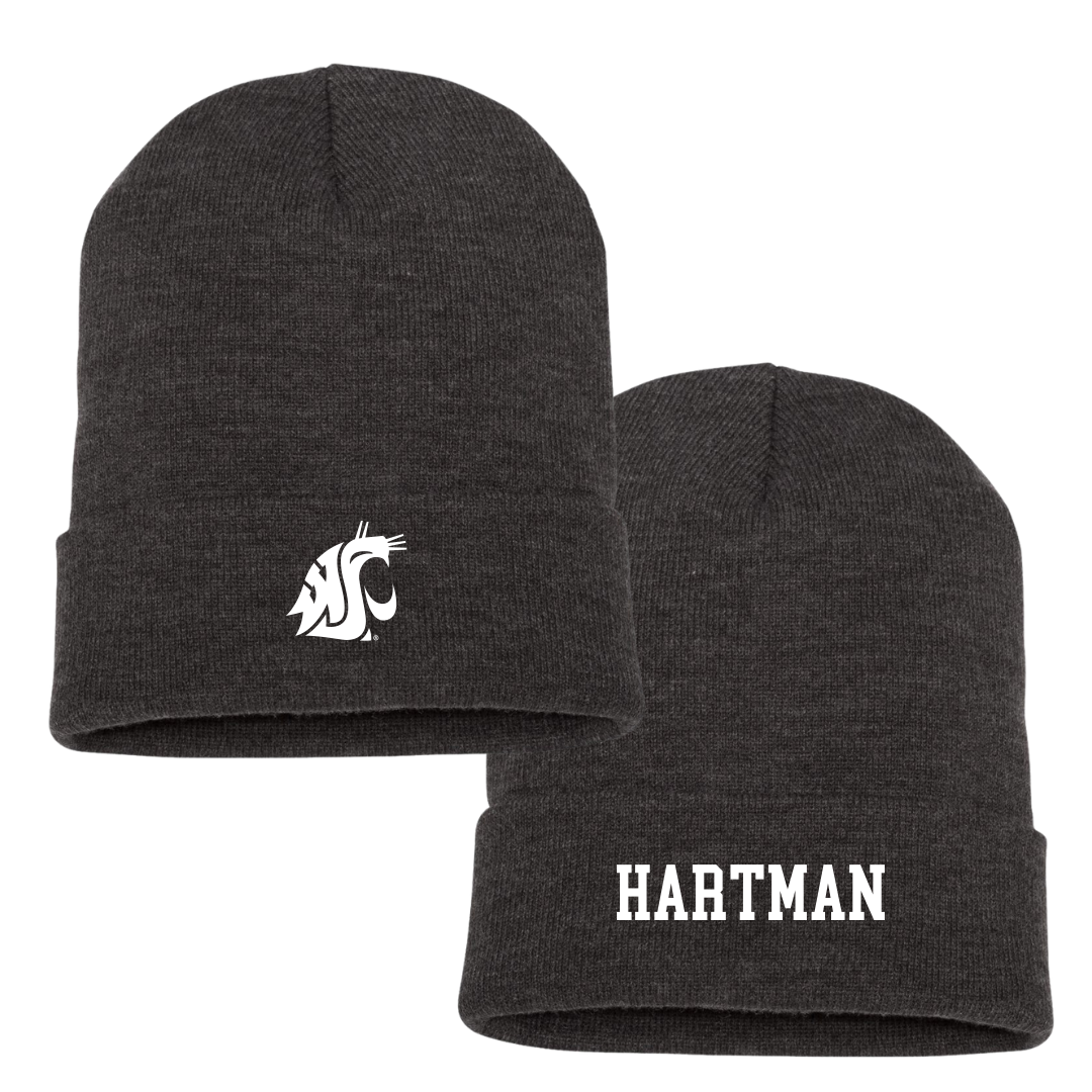 Washington State University Baseball Dark Gray Beanie - #23 Max Hartman