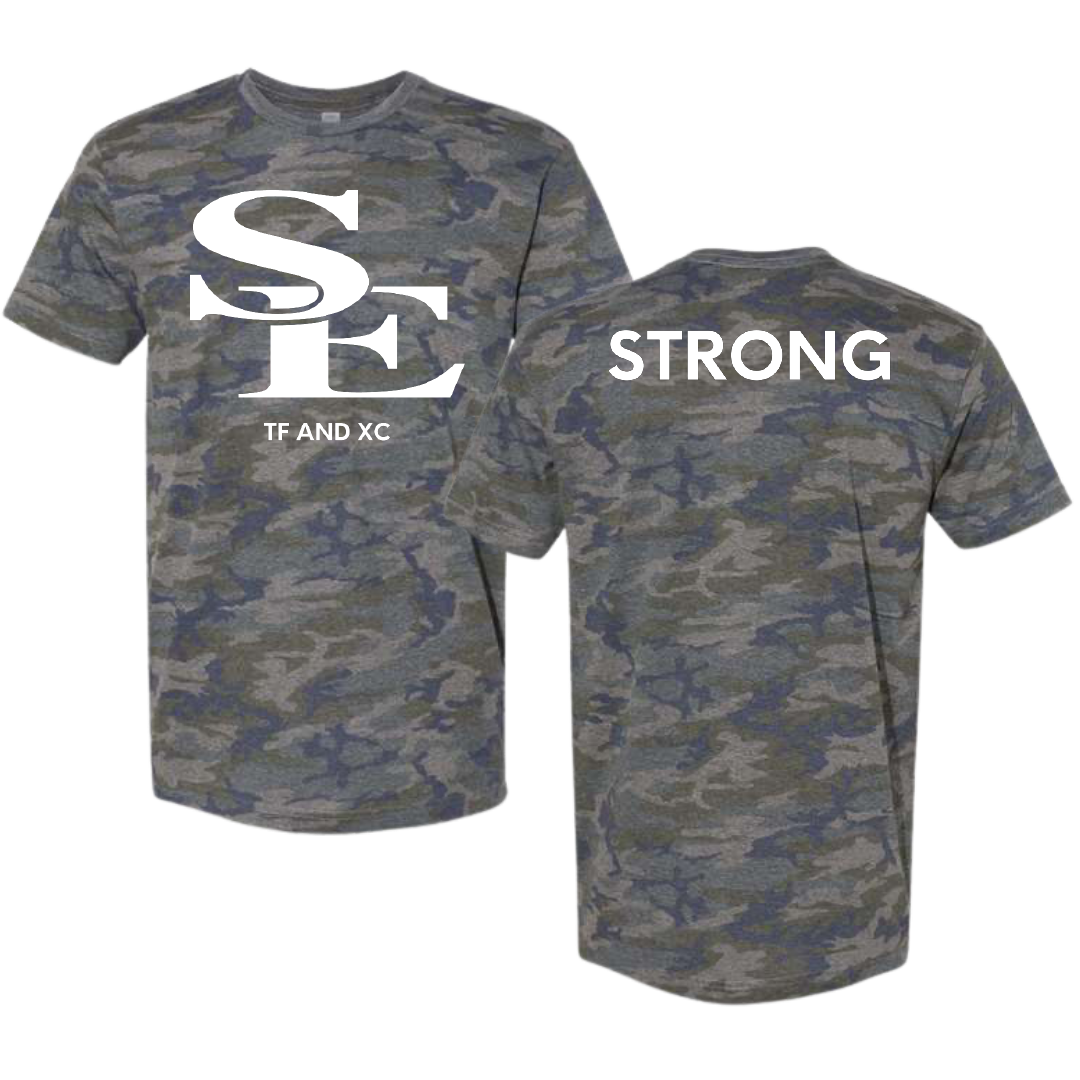 Southeastern Oklahoma State University TF and XC Vintage Camo Tee - Kaydence Strong