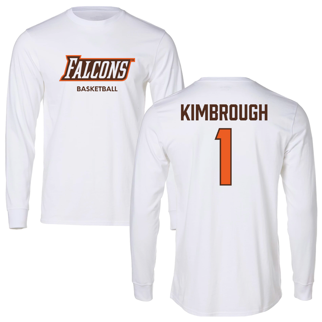Bowling Green State University Basketball (M) White Long Sleeve - #1 Jason Kimbrough